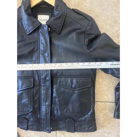 NWOT Each Other Paris black leather jacket Sz XL 100% Lamb Skin - Picture 7 of 9